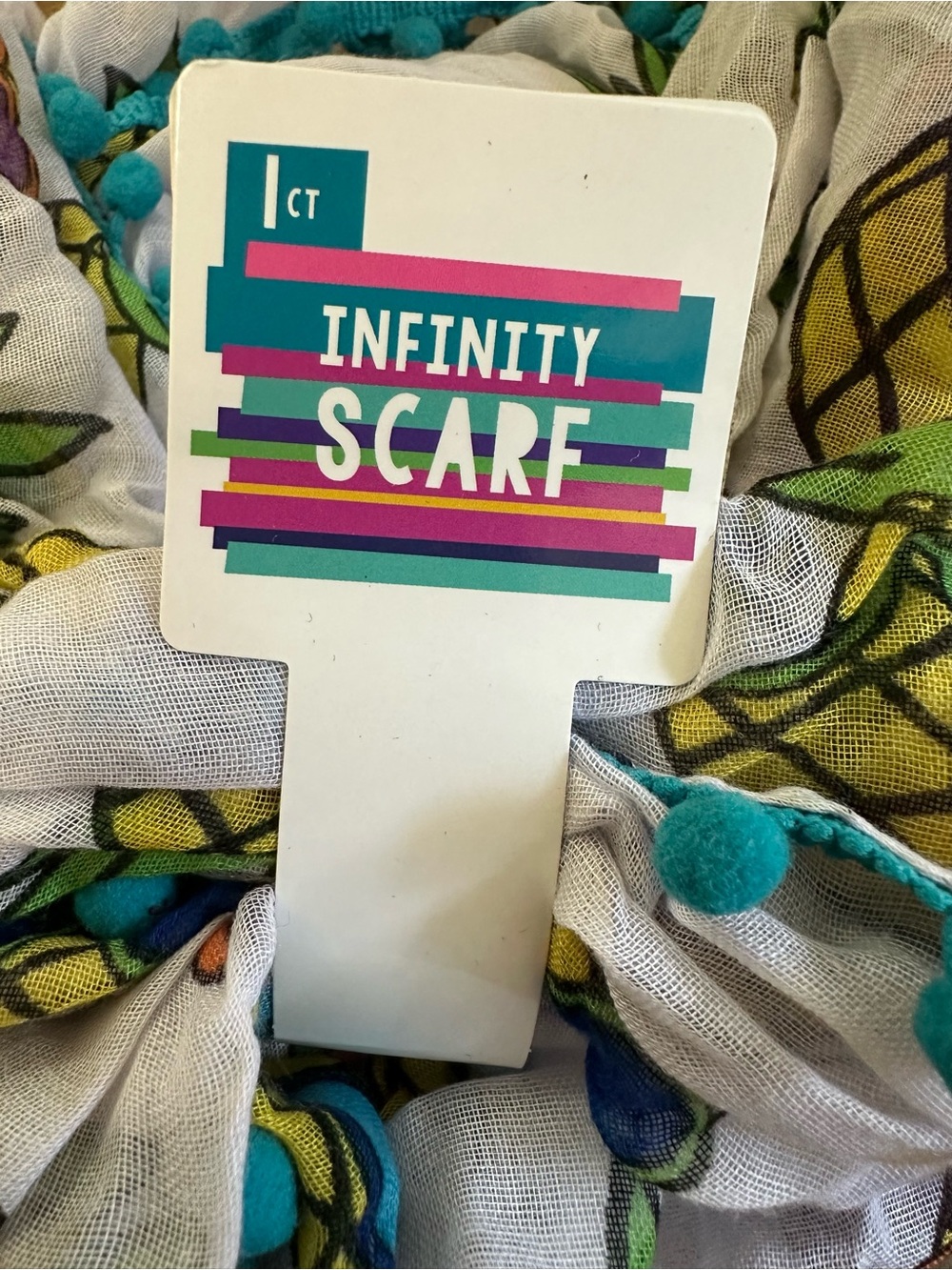 Pineapple Print Infinity Scarf - Picture 4 of 4